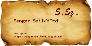 Senger Szilárd névjegykártya