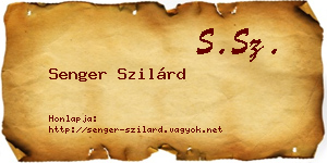 Senger Szilárd névjegykártya