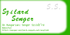 szilard senger business card